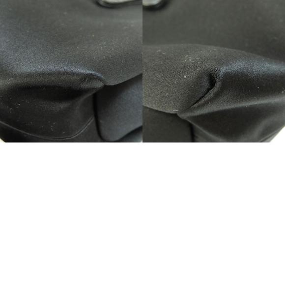 Gucci Mini Bag Flower Motif Handbag Satin Black - Picture 9 of 9